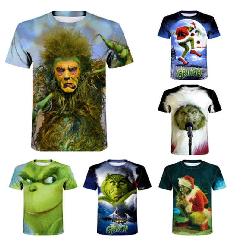 Новинка 2019 года летняя модная Мужская/женская футболка с принтом из фильма The Grinch