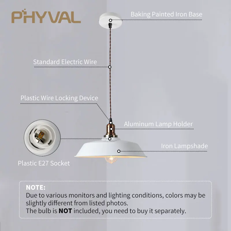 

Vintage Pendant Lamp American Loft Pendant Light for Dinning Room Restaurant Bedroom Creative Retro Industrial Hanging Lamp E27