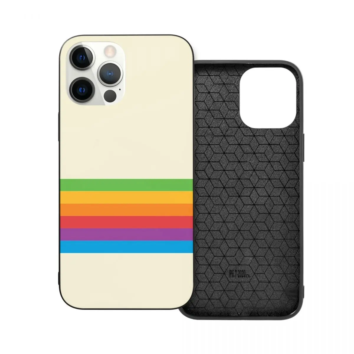 

Радужный стеклянный ТПУ чехол в стиле ретро APPLE PC для iPhone 13 12 11 Xs Xr X Pro Max Mini 7 8 Se2 Plus 6 6S