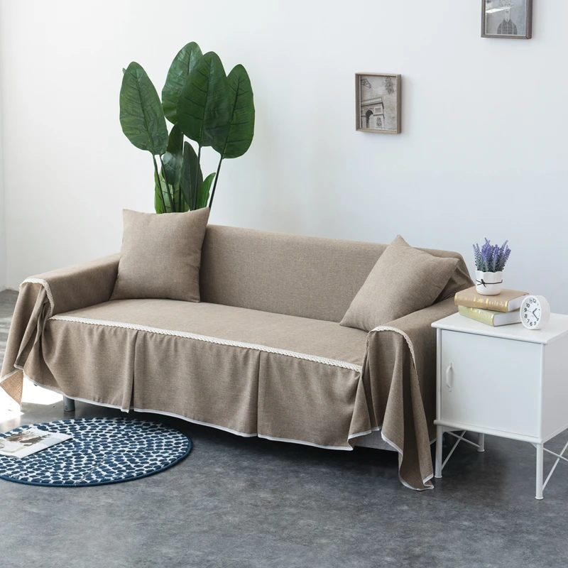 1 шт. однотонный чехол для спиннинга пенькового дивана универсальный