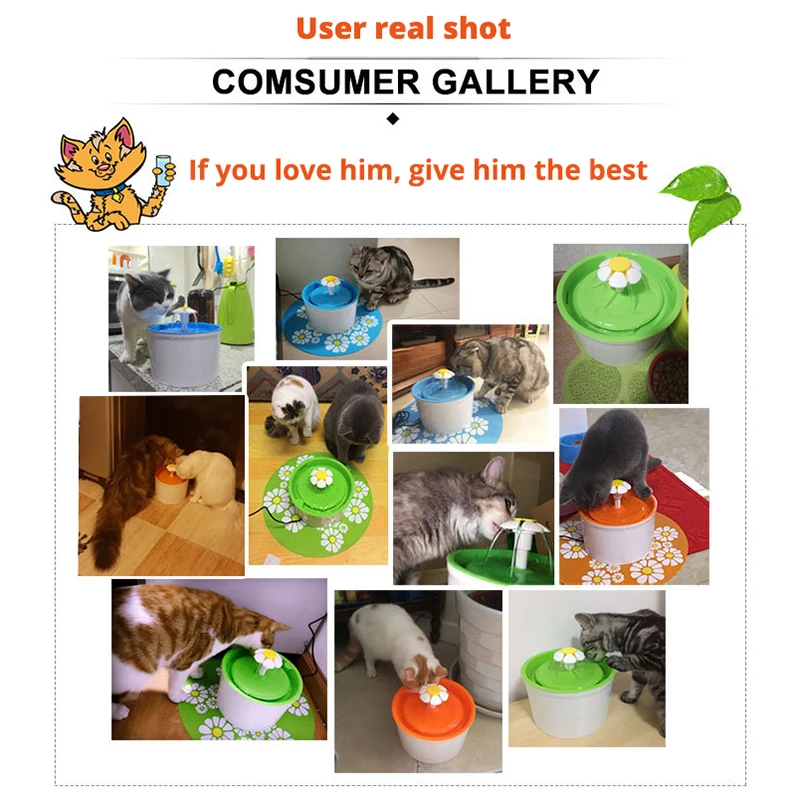 Автоматический водный фонтан для кошек домашних животных диспенсер воды большая