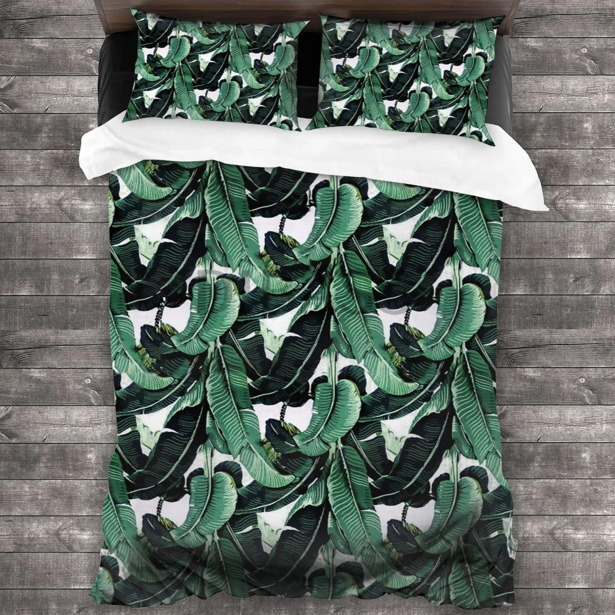 Комплект постельного белья с 2 наволочками из банановых листьев мягкой