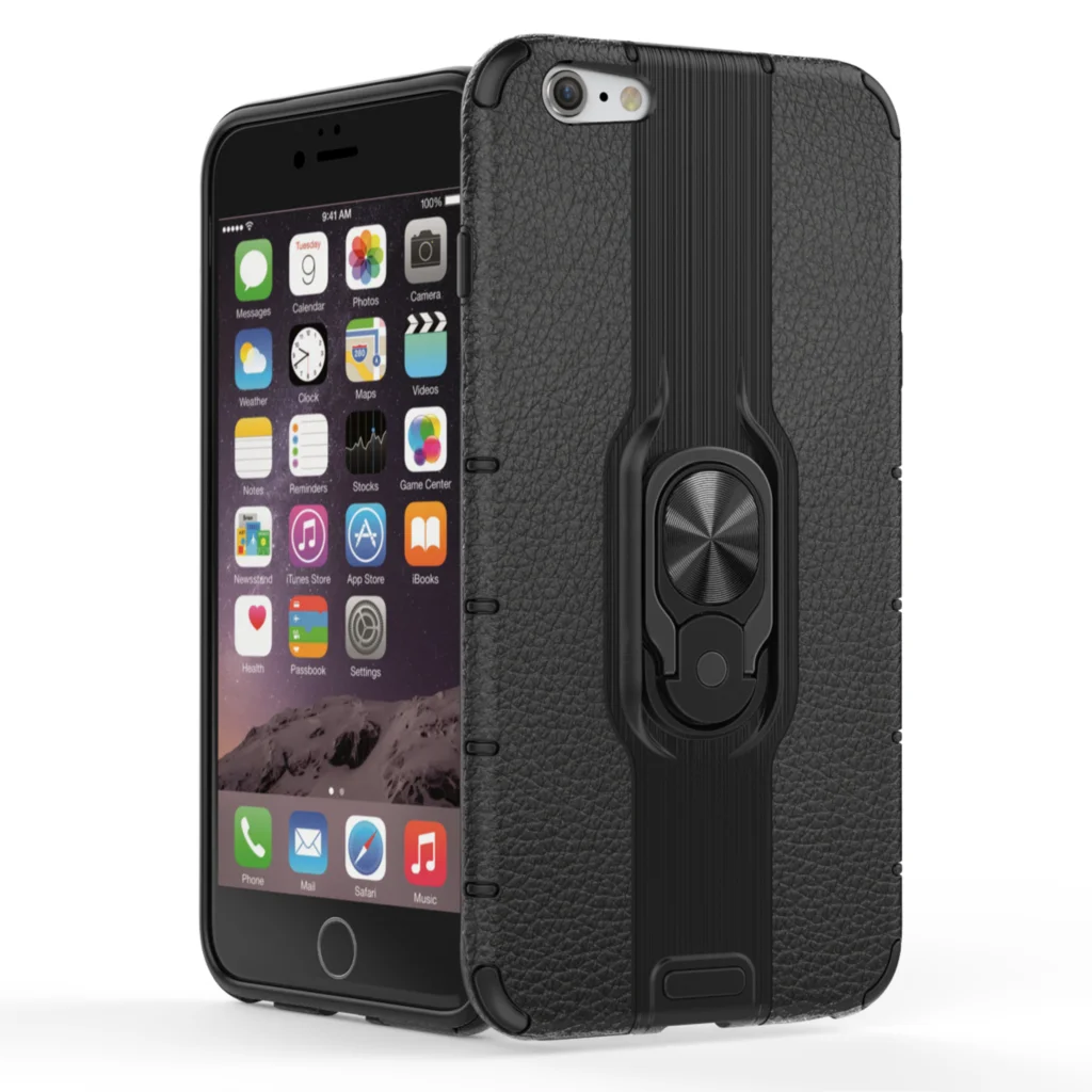 Задняя крышка для Apple iPhone 6plus роскошное тонкое кольцо Кронштейн против отпечатков