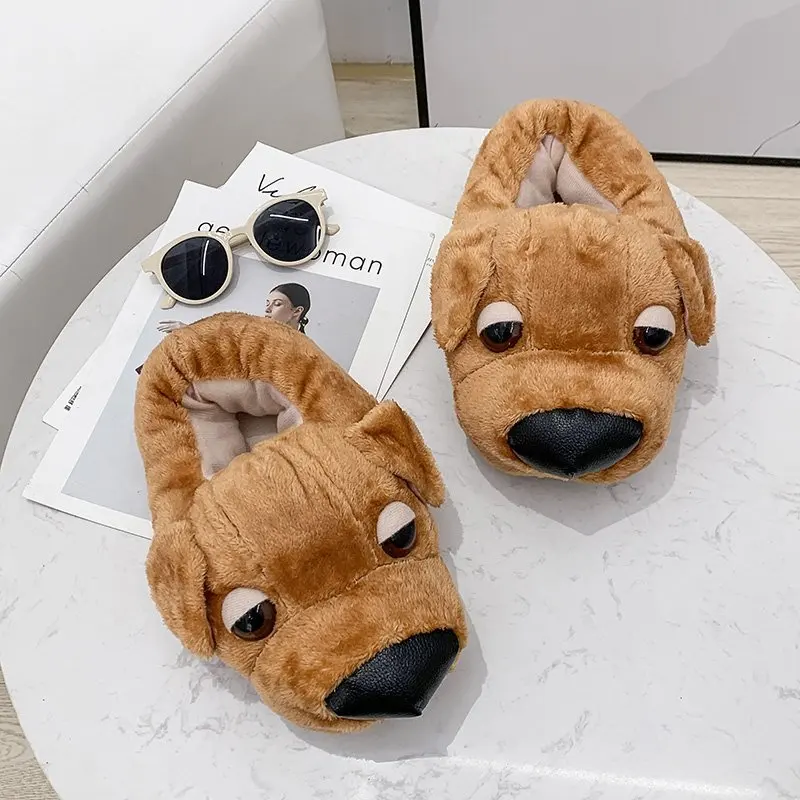 

Bull Terrier Winter Warm Home Slippers Soft Indoor Floor Women Men Shoe Funny Animal Dog Plush Slides Anime Couple Slipper Fur