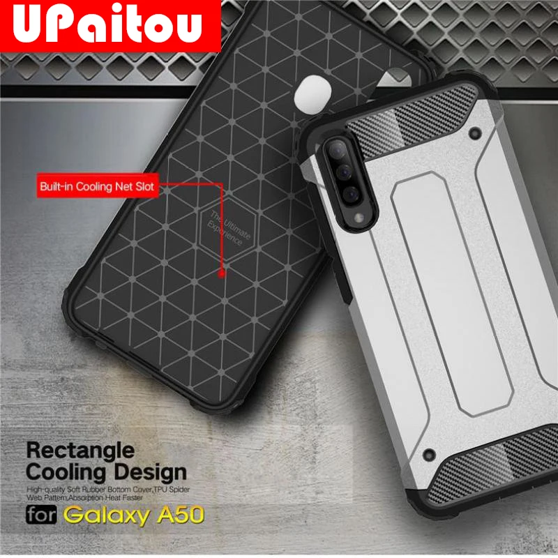 UPaitou прочный двойной армированный чехол для samsung Galaxy A70 A50 A40 A30 A20 A10 чехол сверхпрочный противоударный чехол Гибридный Жесткий PC TPU