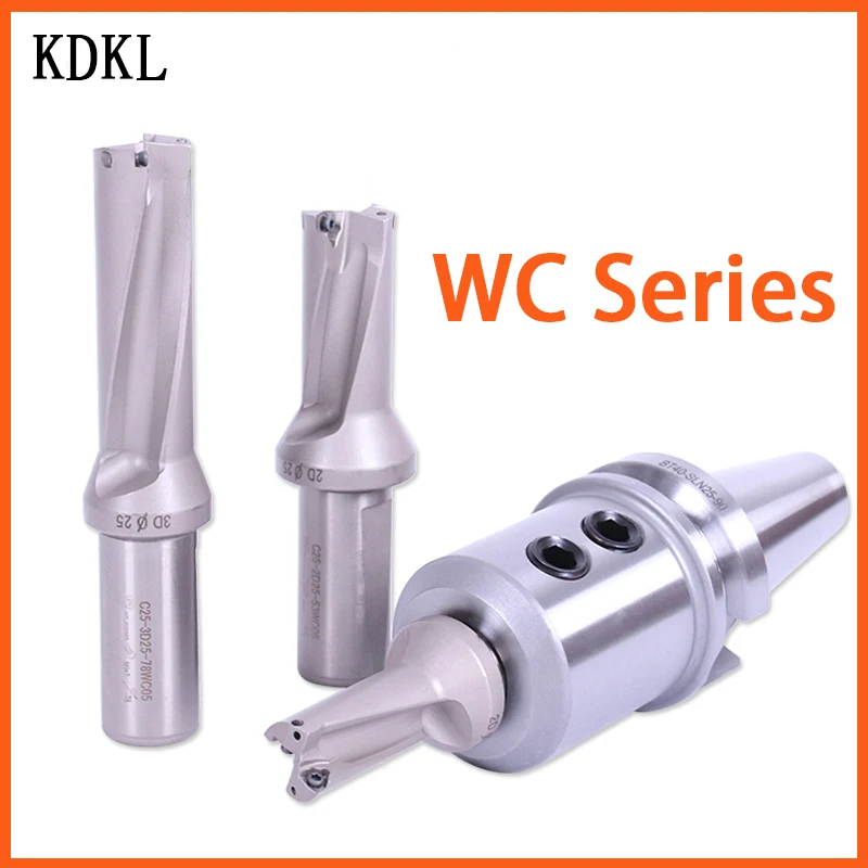 

U Bits Drilling WC Series Metal Drill Bites Inser Drill 13mm-50mm Depth 2D 3D 4D 5D Indexable U Drill Machinery Lathes CNC