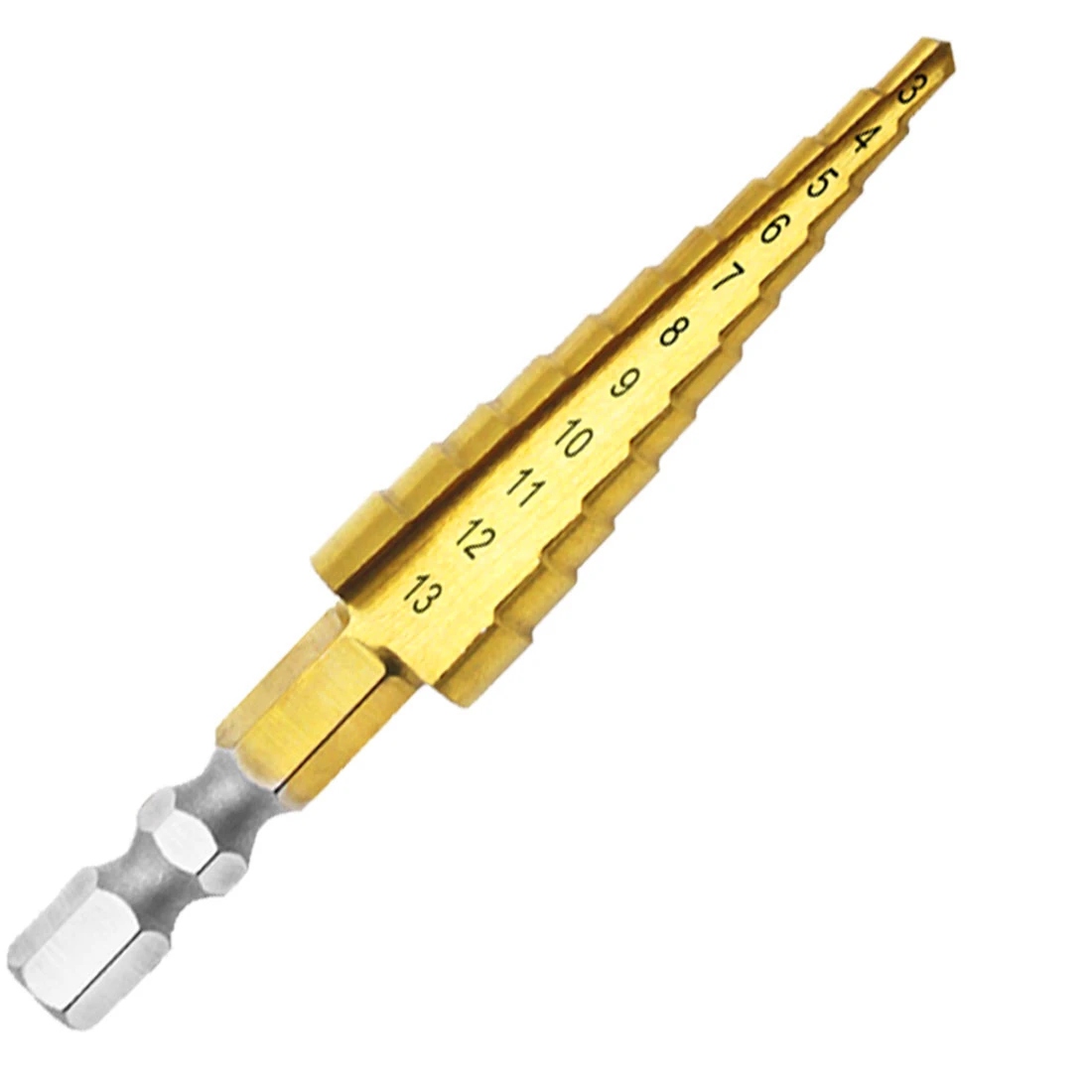 

Hex Handle Ladder Drill Titanium Drill Power Tools Coated Stepped For Durable Suitable For Deburring For Metal Drills3-13