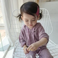 2021new springsummer tracksuit children girl outfit kawaii clothes super soft casual t shirt wide leg pants suit 3 8 years old