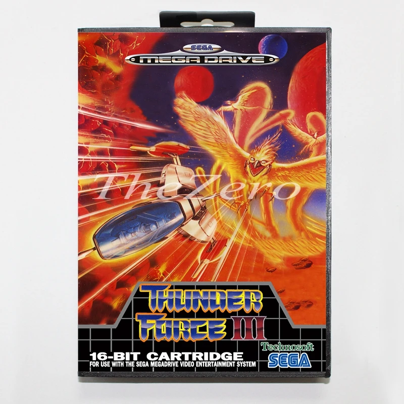 Thunder Force 3 with Box for 16 bit MD Video Game Card Sega Mega Drive/Genesis | Электроника