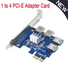 Новая PCI-E 1x до 16x Райзер-карта PCI-Express от 1 до 4 слотов PCIe USB 3,0 адаптер Порт усилитель Майнер карта для майнинга биткоинов BTC