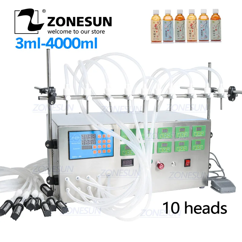 ZONESUN Электрический насос с цифровым управлением разливочная машина для жидкости