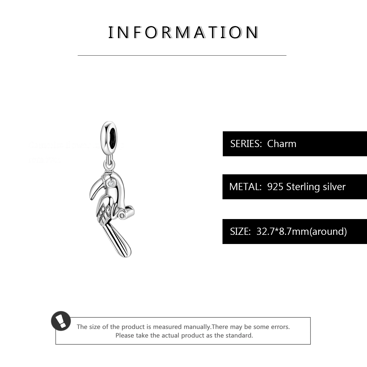 925 пробы Серебряный лес посыльного дятел DIY Прекрасный кулон бусины подходят
