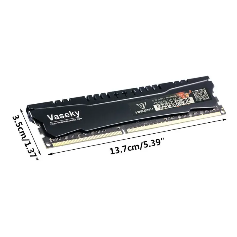 Vaseky черный 8G PC Память ram Модуль компьютер настольный память PC3 DDR3 1600MHz