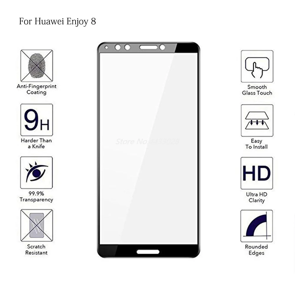 

Закаленное стекло для телефона Huawei Enjoy 8 Honor 7C, полное покрытие, Защита экрана для Nova2 Lite Y7 Pro 2018, защитная пленка, стекло