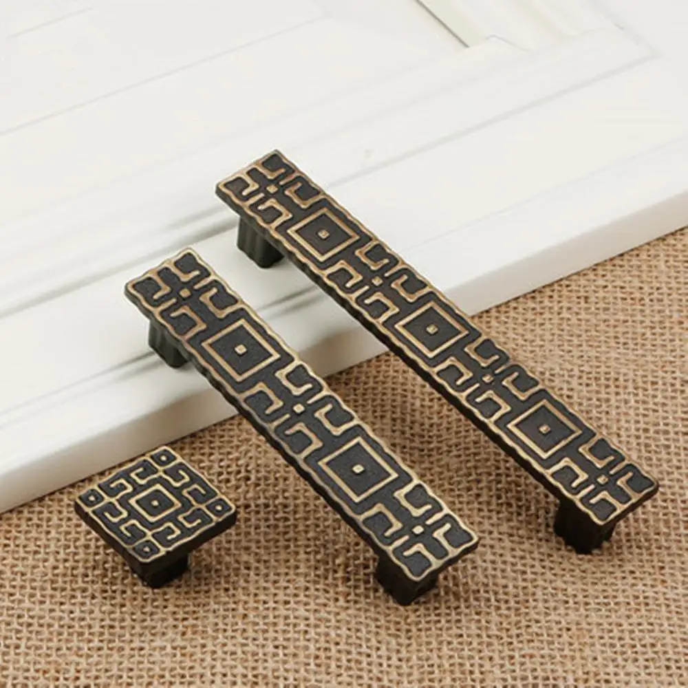 Американские черные и зеленые бронзовые ручки шкафа ручка для ящика мебельная