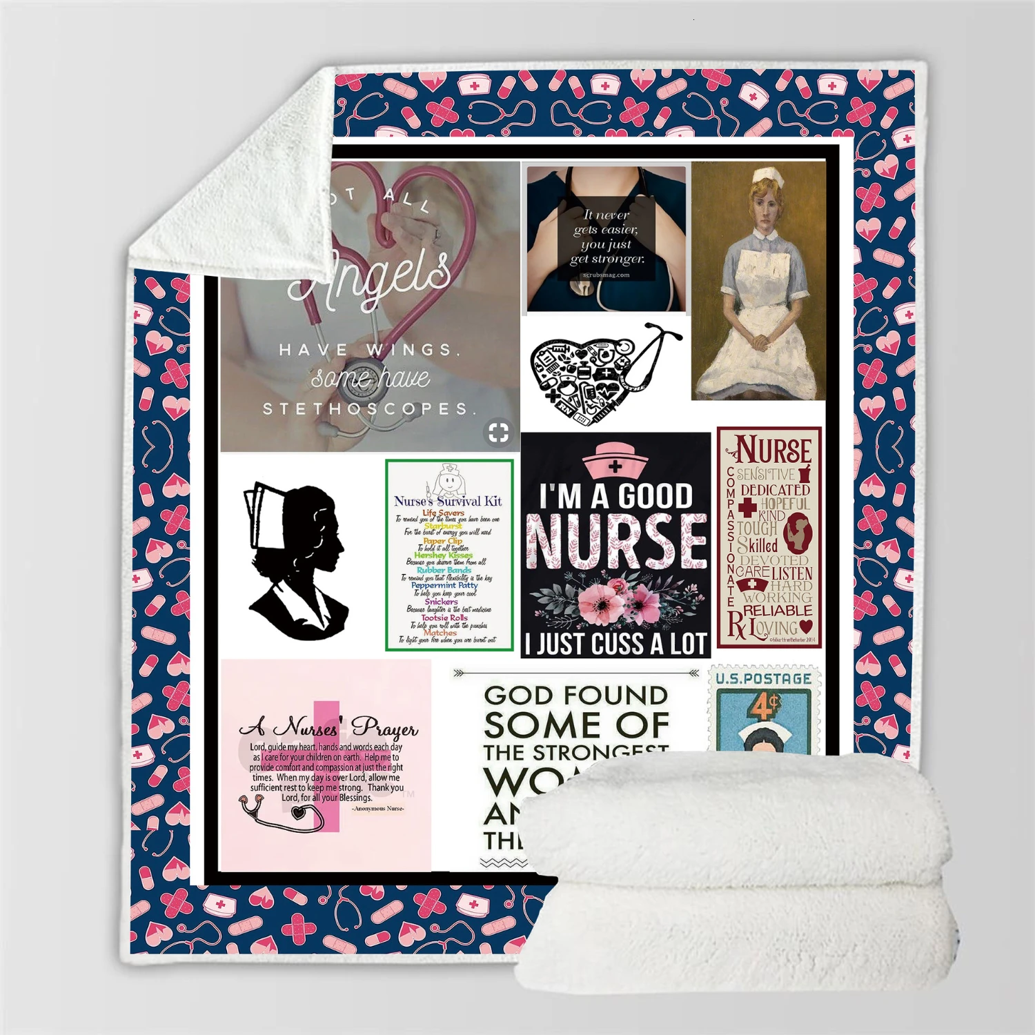 Мягкое флисовое теплое одеяло для медсестер диванные постельные принадлежности