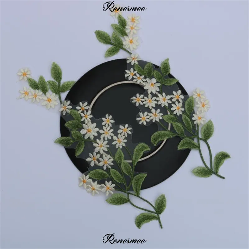 1 пара/2 шт. Кружевная аппликация в виде зеленых лесов|Заплатки| |