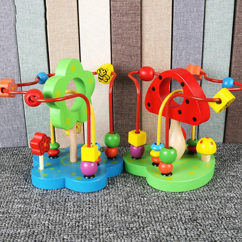 Дети Монтессори математические деревянные игрушки круги из бисера проволока