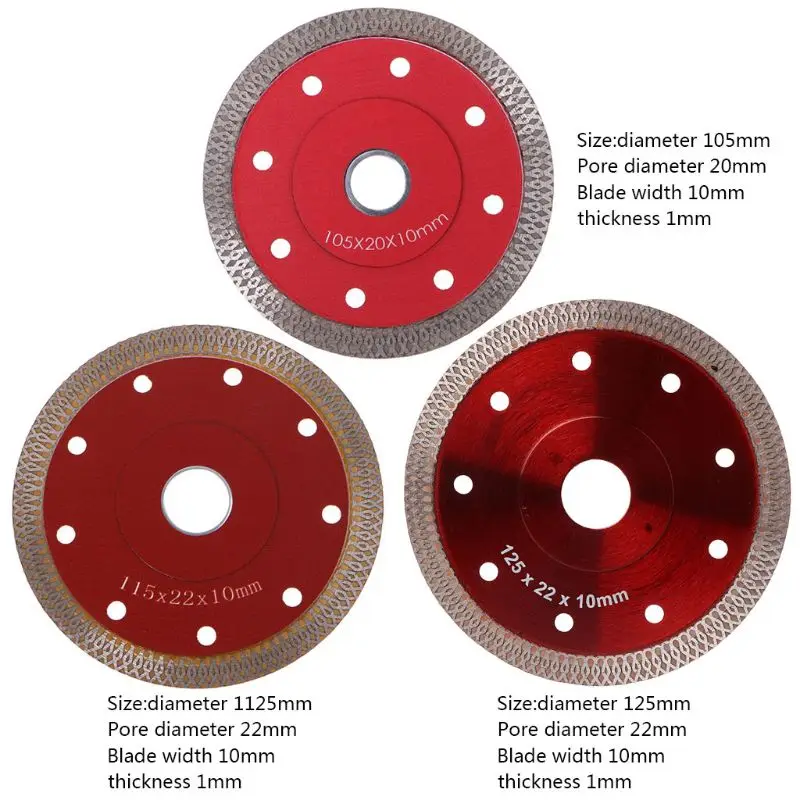 

Red Hot Pressed Sintered Mesh Turbo Ceramic Tile Granite Marble Diamond Saw Blade Cutting Disc Wheel Bore Tools