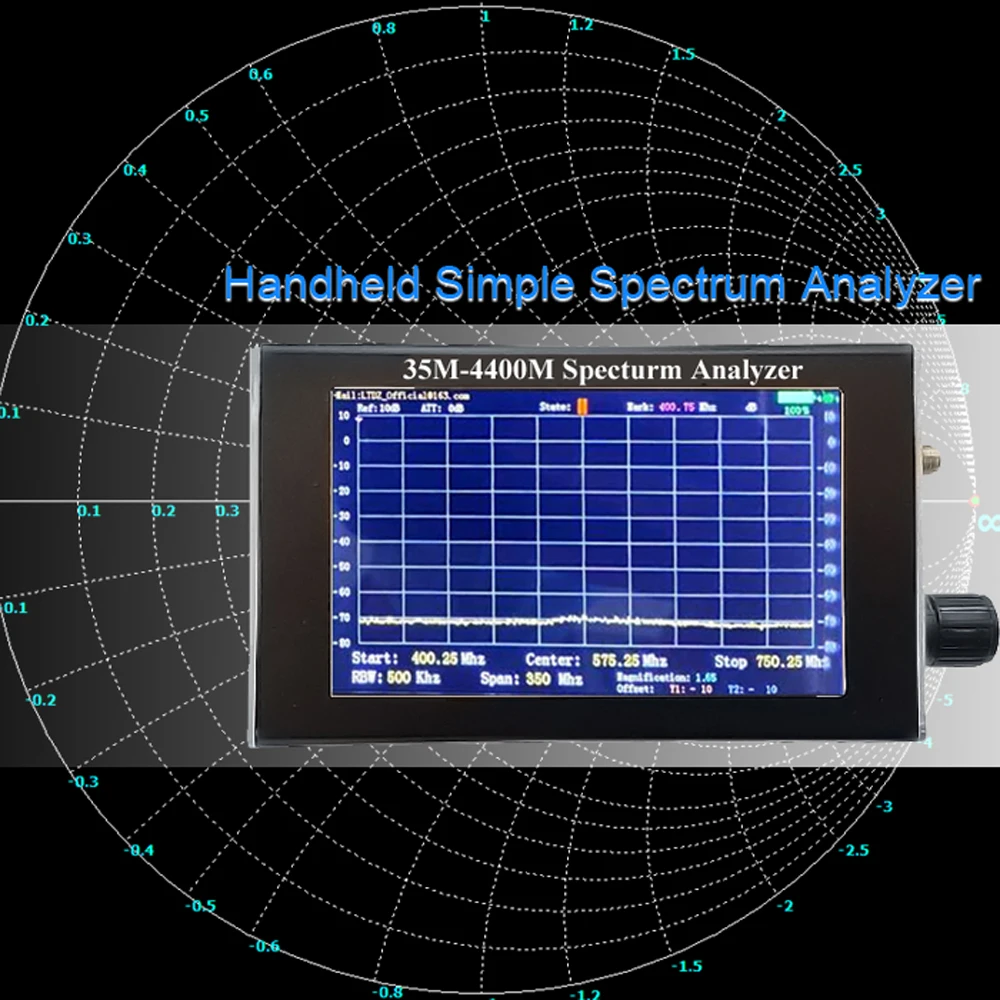 

35M-4400M 4.3 Inch LCD Screen Professional Handheld Simple Spectrum Analyzer Simple Measurement of Interphone Signal