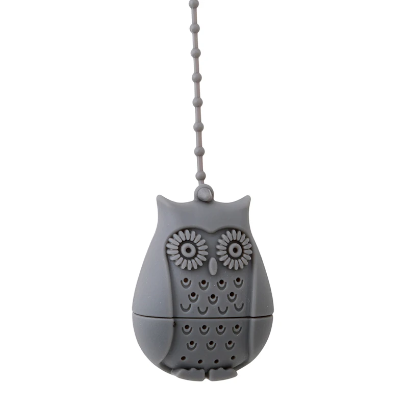 

Hot Sale Owl Tea Bags Strainers Silicone Teaspoon Filter Infuser Silicone Filtration Tea Strainer Kitchen Accessories Gadget