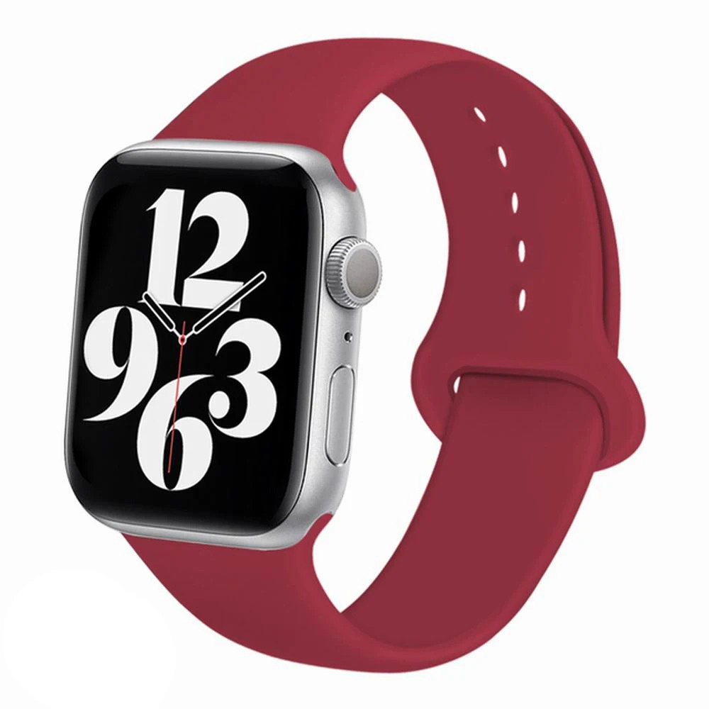 

Silicone Strap For Apple Watch band 40mm 44mm 38mm 42mm 44 mm Rubber watchband smartwatch bracelet iWatch series 3 4 5 6 7 se