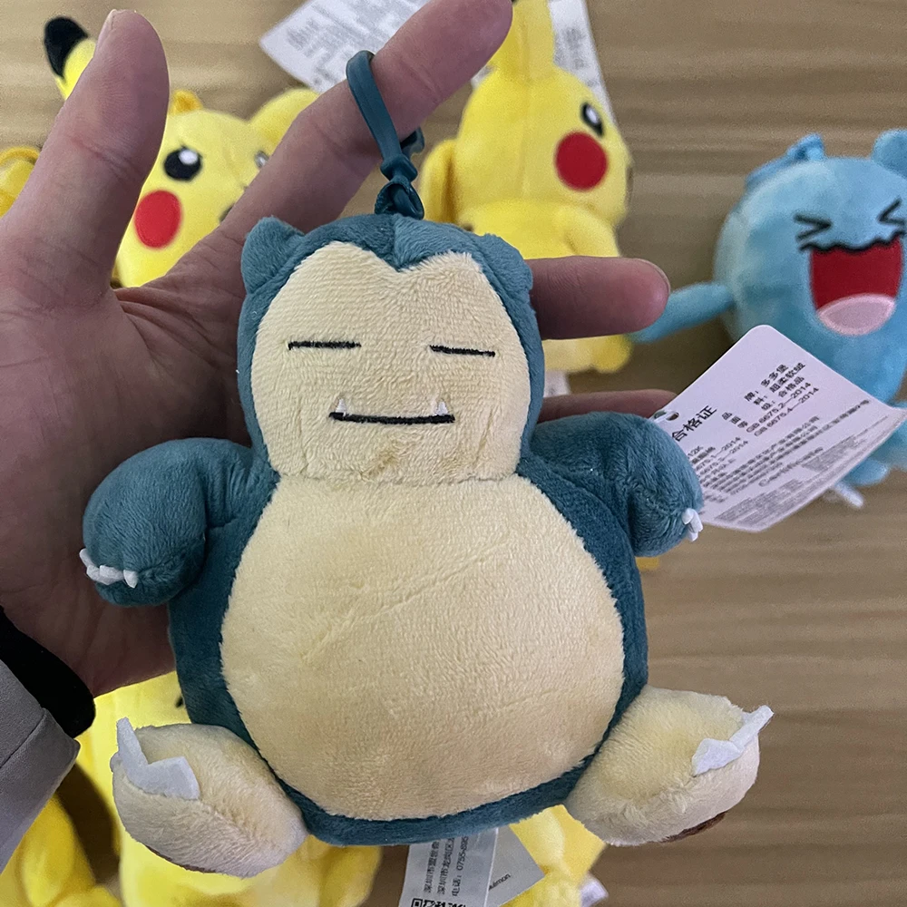 

Cute Plush Pikachued Keychain Charmander Squirtle Bulbasaur Snorlax Stuffed Toy Pokemoned Small Doll Bag Pendant Gifts 18 Models