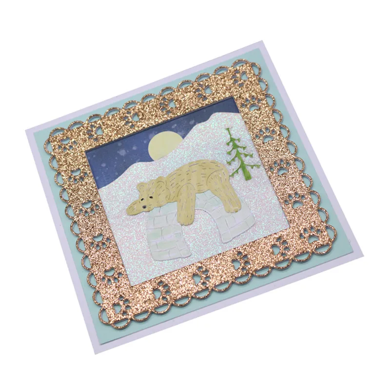 Горячие полярный медведь из углеродистой стали режущие штампы скрапбукинга бумага ремесло тиснение удар