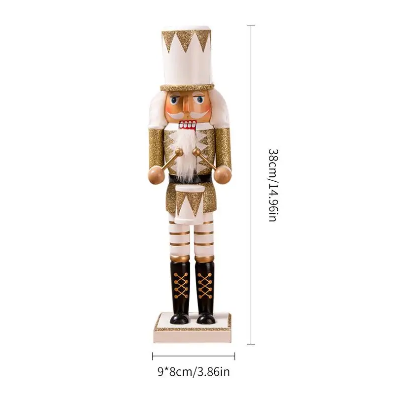 

2019 NEW 38CM Nutcracker Soldier Shape Puppet Birthday Christmas New Year Gift Office Home Shopping Mall Desktop Window Decor J2