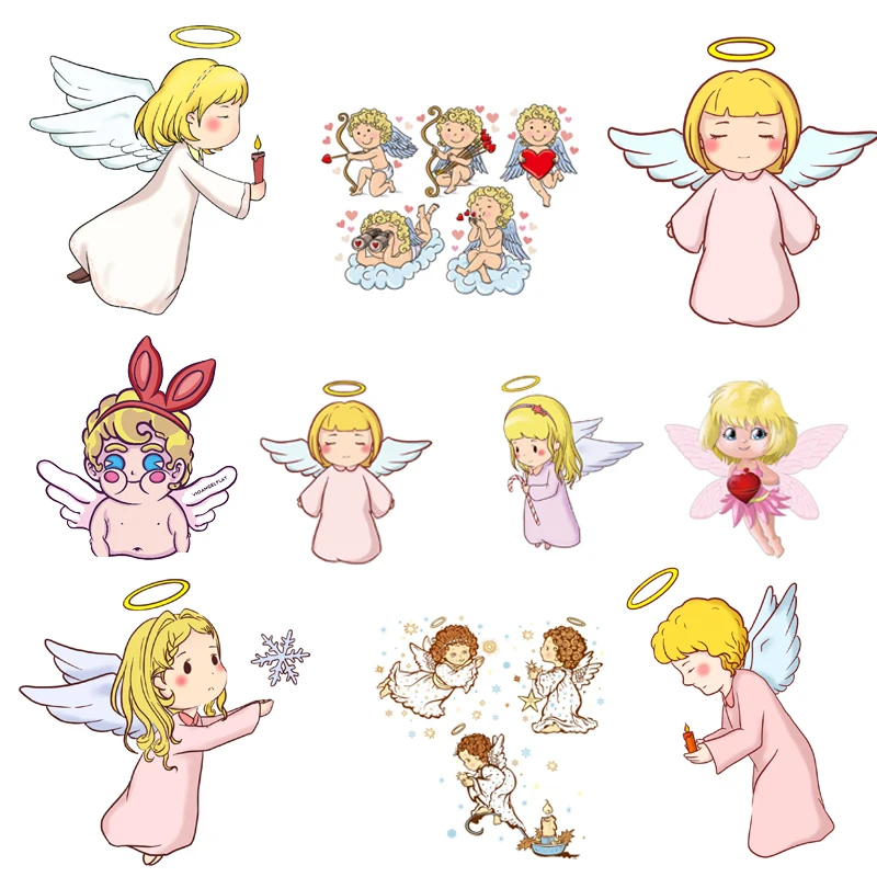 Утюг на ангела нашивки крылья комплект для девочек детская одежда сделай сам