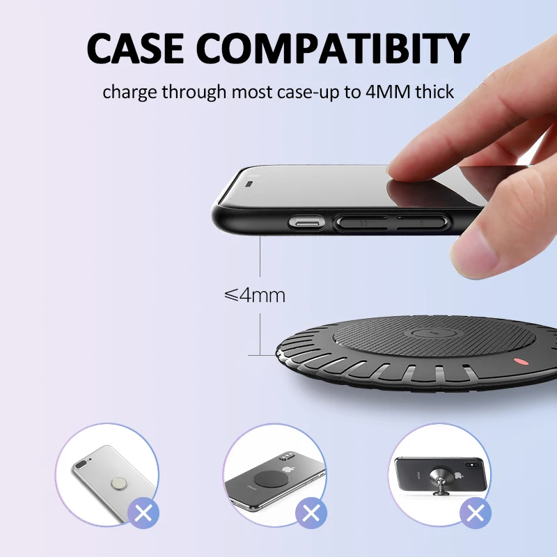! ACCEZZ QI Беспроводное зарядное устройство для iphone X 8 Plus XR 11 Pro XS MAX зарядная площадка