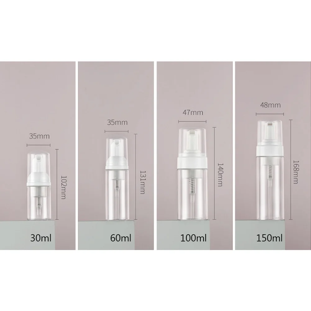 Дорожный Пенообразователь для хранения шампуня и геля 4 шт. 30/60/100/150 мл | Красота