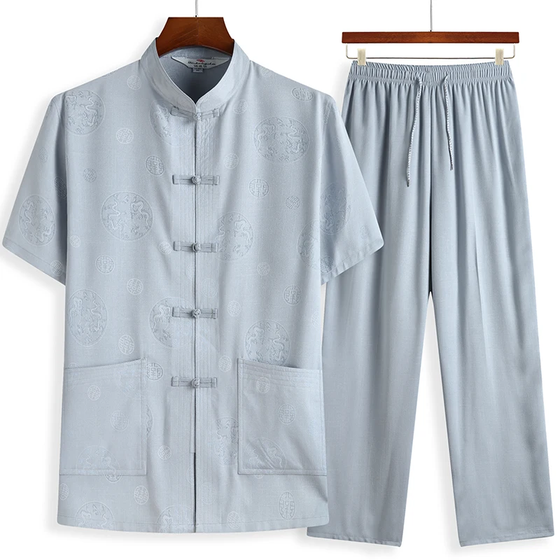 Фу кунг Новая китайская Униформа с коротким рукавом Тай Чи одежда Южная Корея