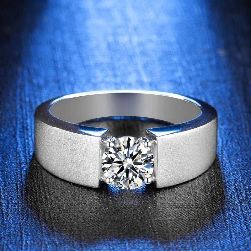 

Wong Rain Luxury 925 Sterling Silver Created Moissanite Diamonds Gemstone Wedding Engagement White Gold Rings Fine Jewelry