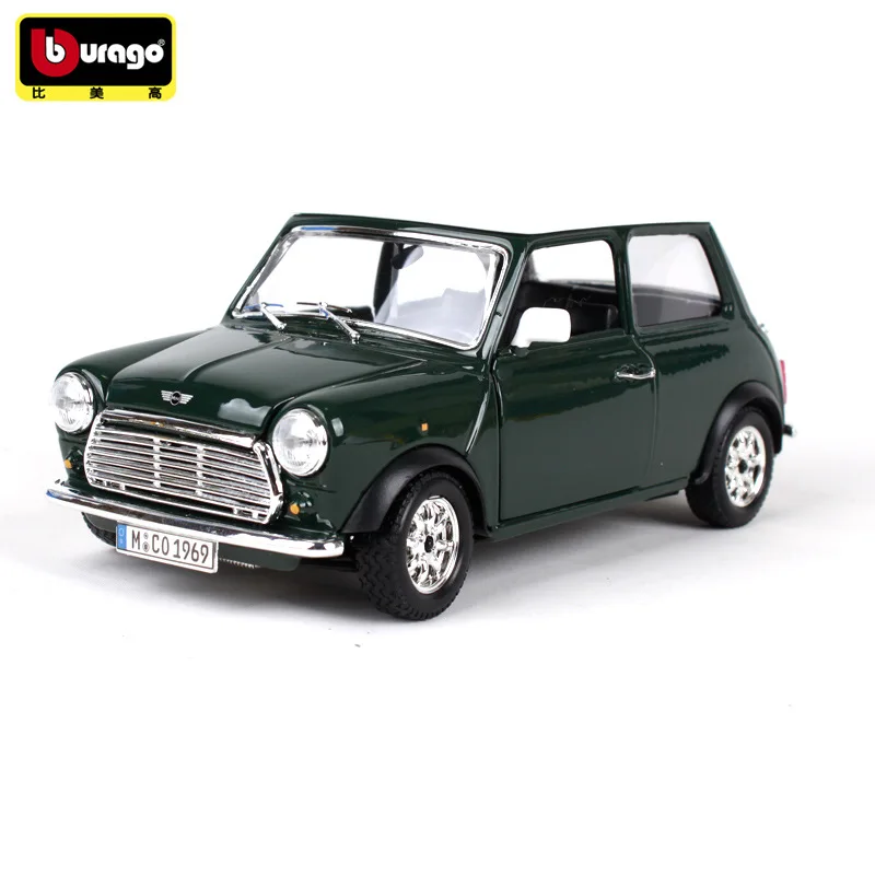 Bburago 1:24 BMW 1969 мини Coolpad в винтажном стиле Классическая модель автомобиля брелок