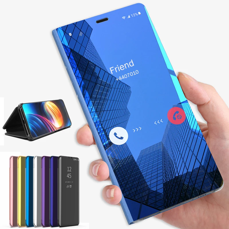 Чехол-книжка для Xiaomi mi 10 Pro 10T A3 9T 8 Light A2 Lite M3 X3 NFC F2 зеркальный | Мобильные телефоны и