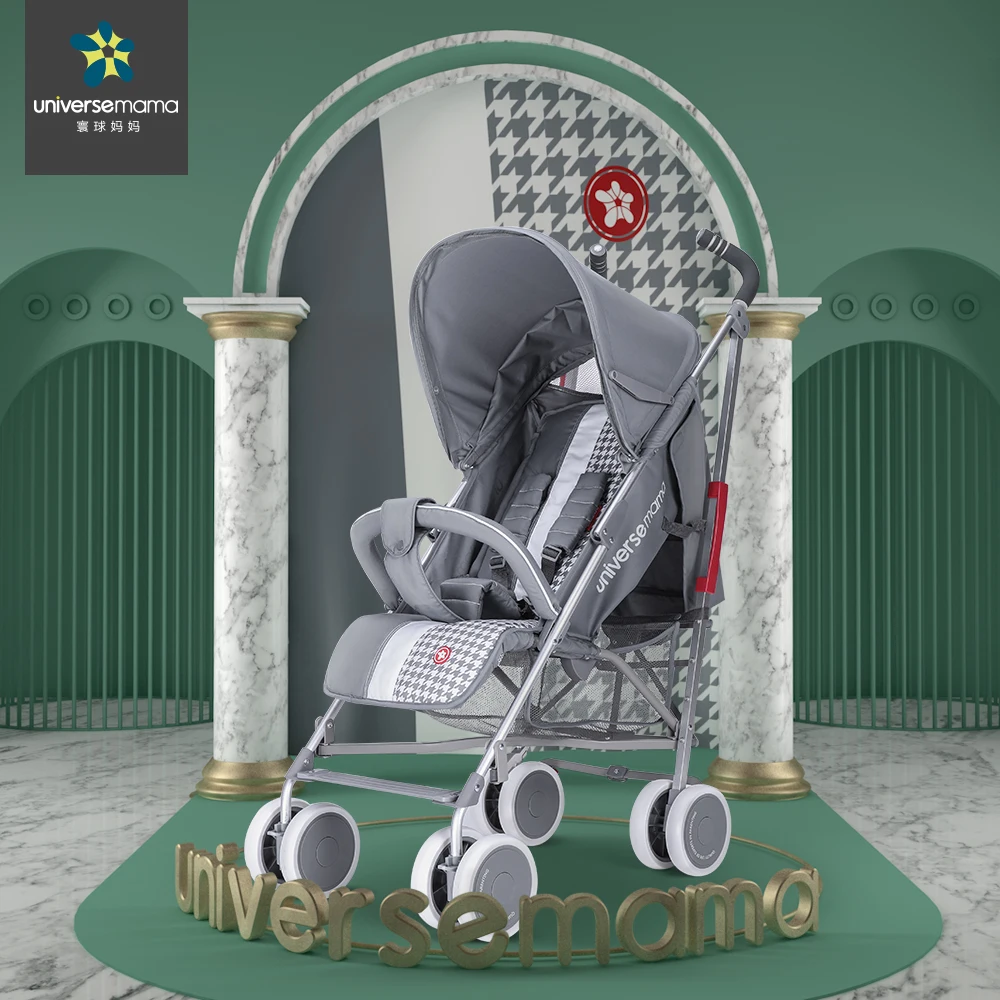 

Universal mother stroller baby stroller portable folding four-wheel shock absorber baby stroller can sit and lie bb car