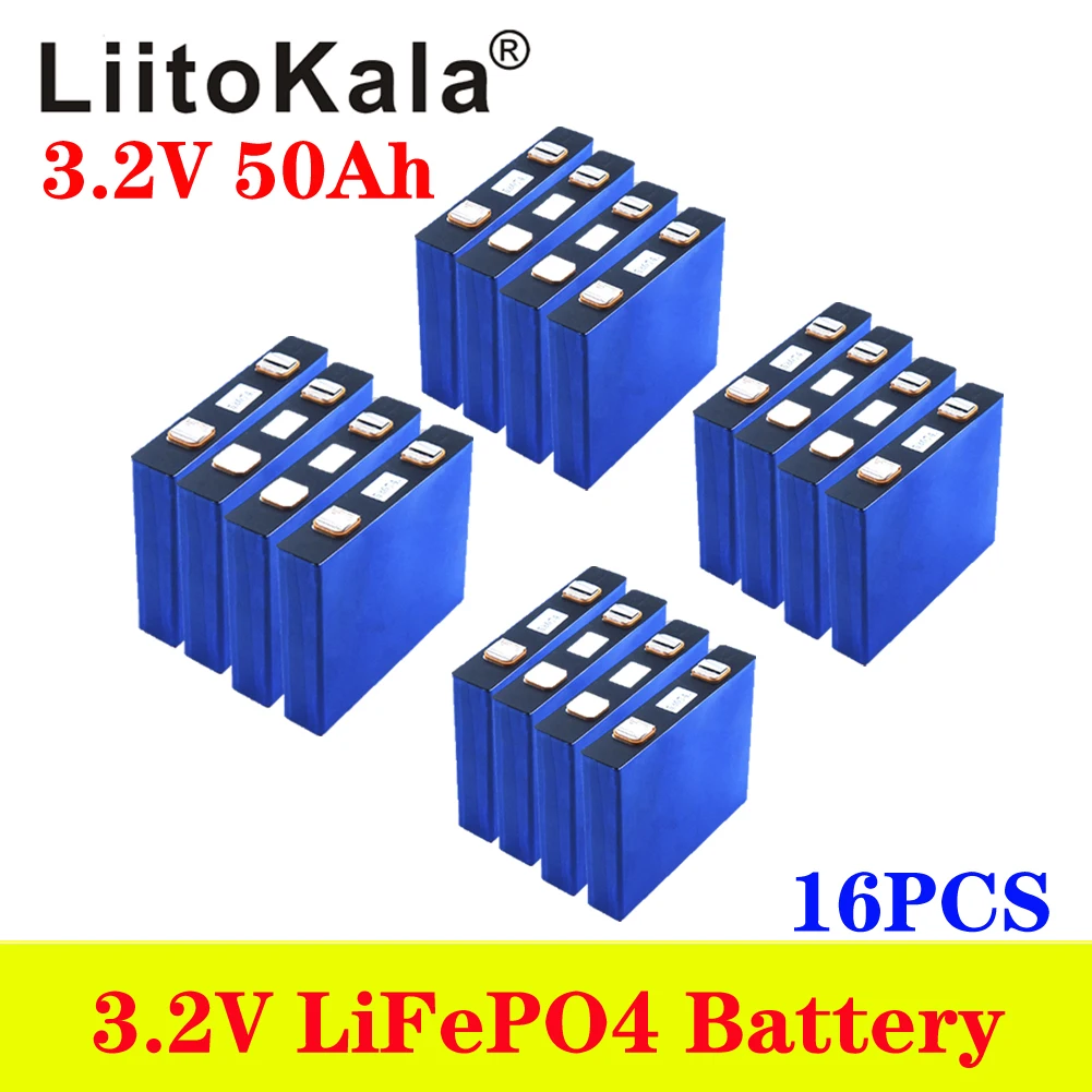 

16 шт., электрические инвалидные коляски LiitoKala, 3,2 В, 50 Ач, LiFePO4