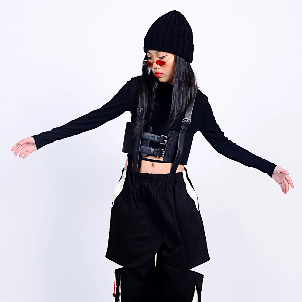 Детская одежда в стиле хип-хоп костюмы топов и брюк для уличных танцев мальчиков