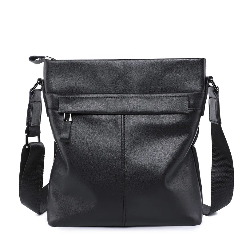 

Wholesale Men's Shoulder Bag Sports HandBags Leather Messenger Bag New Straddle Bag Cowhide Leisure Vertical