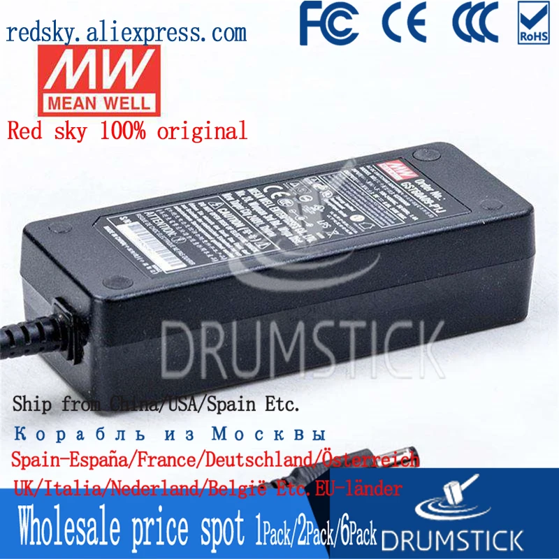 Бренд MEAN WELL представляет GST60A09-P1J 9V 6A meanwell GST60A 54 Вт AC-DC постоянного тока высокой