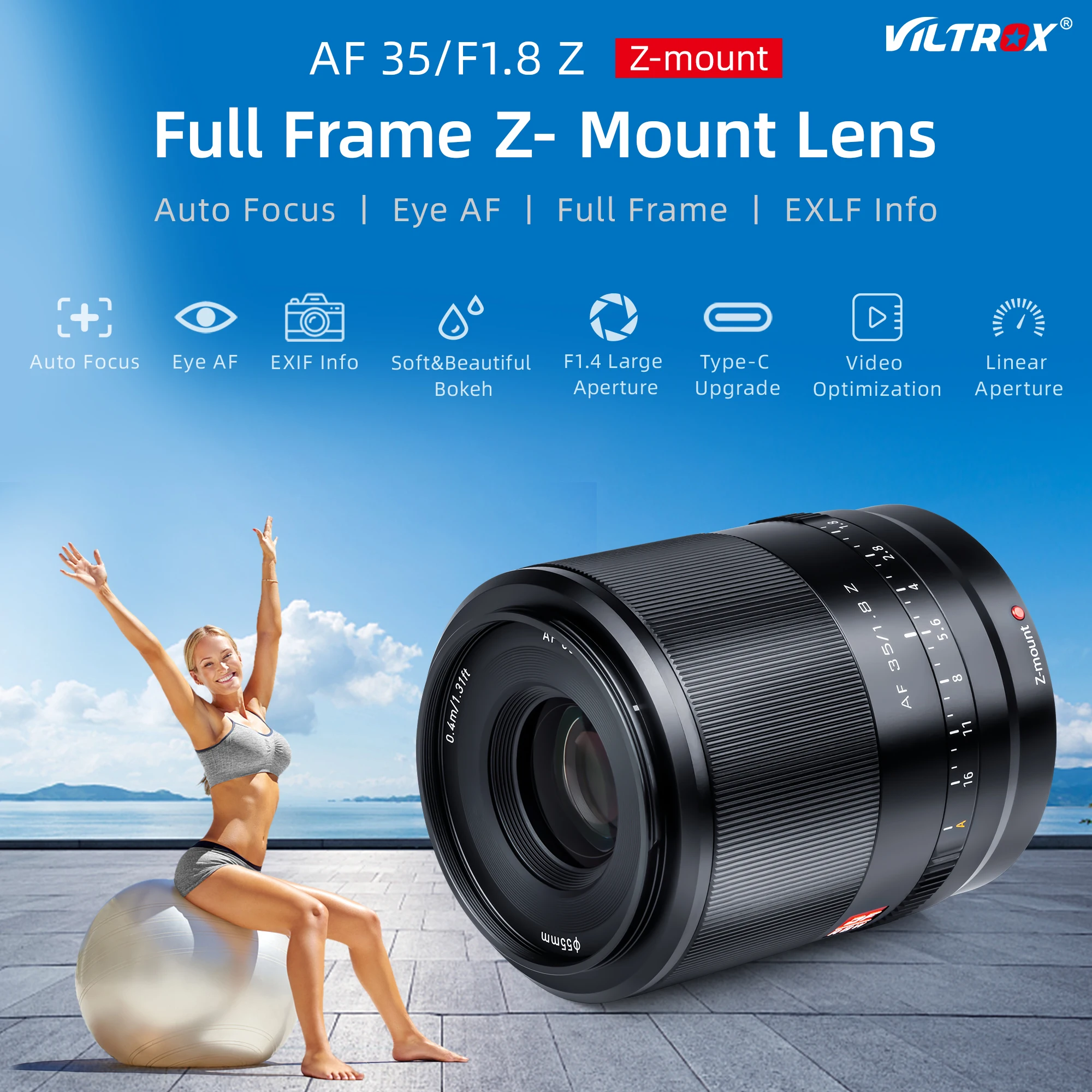 Viltrox 24 мм 35 50 F1.8 STM Z Полнокадровый широкоугольный объектив с автофокусом для Nikon