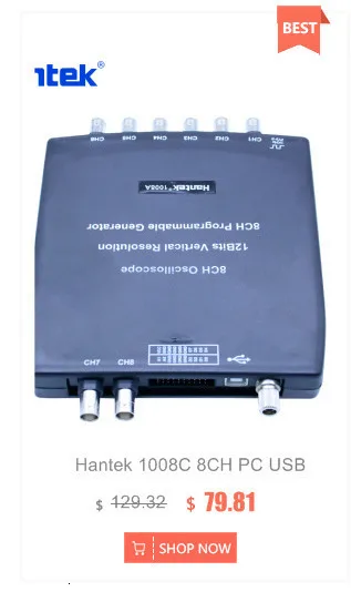 Hantek 6254BC PC USB осциллограф 4 CH 250MHz 1GSa/s функция записи и воспроизведения сигнала