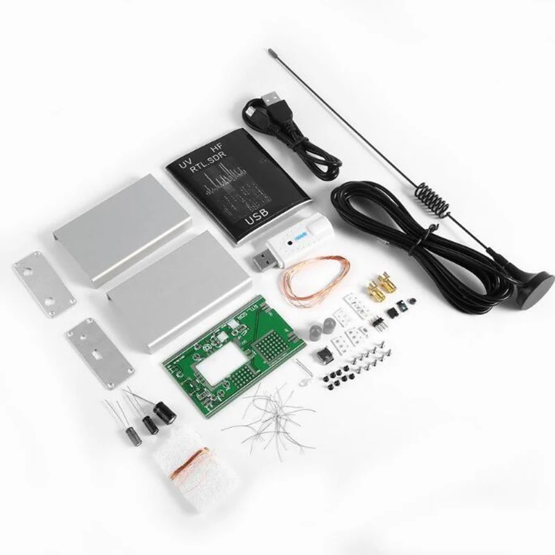 Радиоприемник Ham 100 кГц 1 7 ГГц Полнодиапазонный УФ приемник HF USB тюнер RTLSDR ключ с