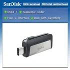 Sandisk 128GB SDDDC2 экстремально высокая скорость тип-c USB3.1 двойной OTG USB флэш-накопитель 64GB 16GB 130 мс PenDrives 32GB