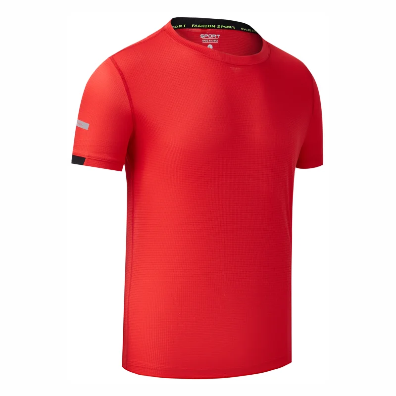 Быстросохнущая футболка из полиэстера с круглым вырезом 7 цветов индивидуальная