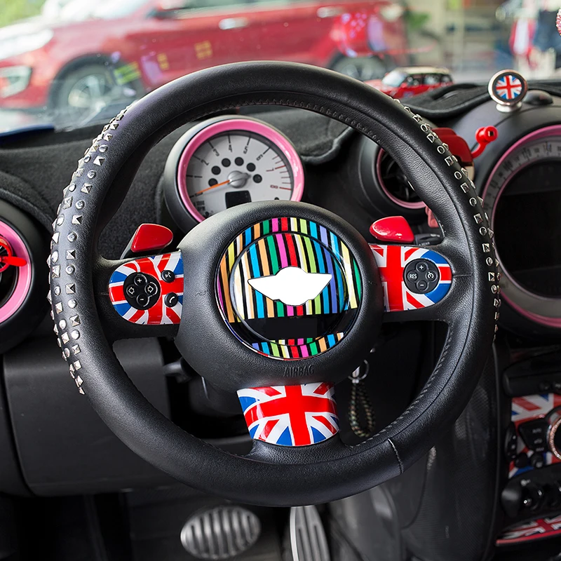 3D наклейки на рулевое колесо Union Jack для MINI Cooper JCW R55 R56 R57 R58 R59 R60 R61 автомобильный