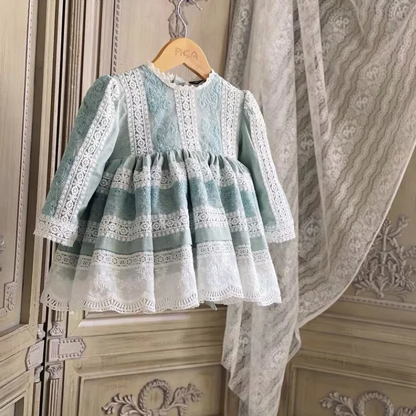 

Miayii Baby Clothing Spanish Vintage Lolita Turkey Ball Gown Lace Stitching Birthday Party Easter Princess Dress For Girls Y3755