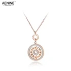 Lokaer, Трендовое ожерелье с подвеской из циркона ААА, нержавеющая сталь, розовое золото, цыганские цифры, круги, чокеры, ожерелье s для женщин N19045