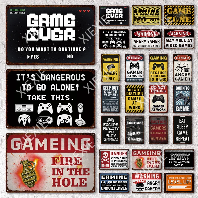 Винтажная металлическая табличка в стиле ретро для игр декоративные подарочные